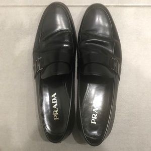 Prada classy dress shoes. Great with a tux / suit!